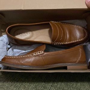 Sperry Tan Seaport Penny Loafers